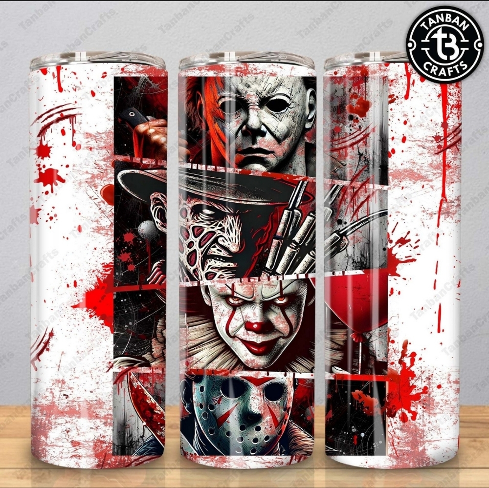 (1) Halloween Tumbler, Tumbler With Straw